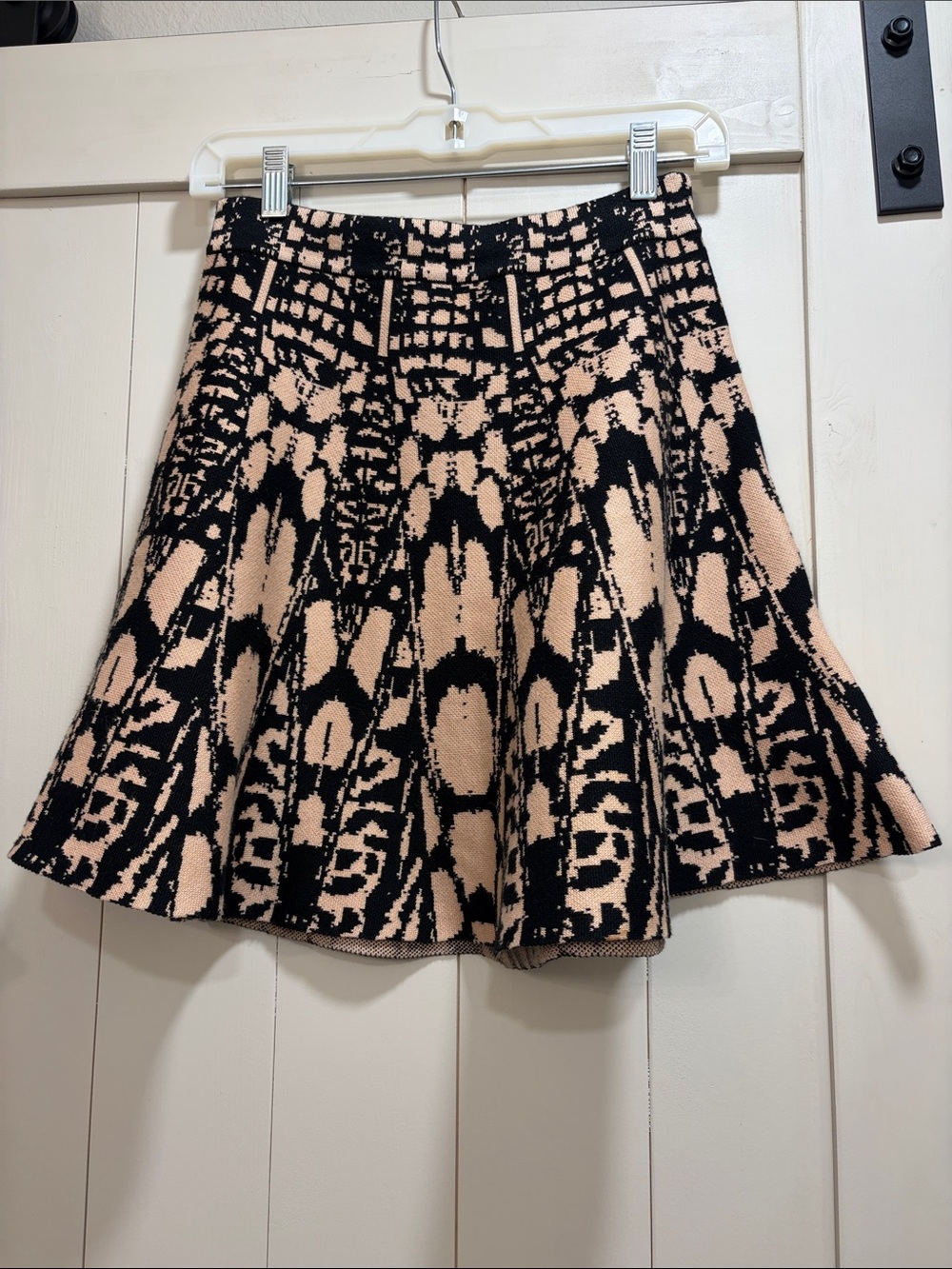 WOW couture Black and Blush Patterned Circle Skirt